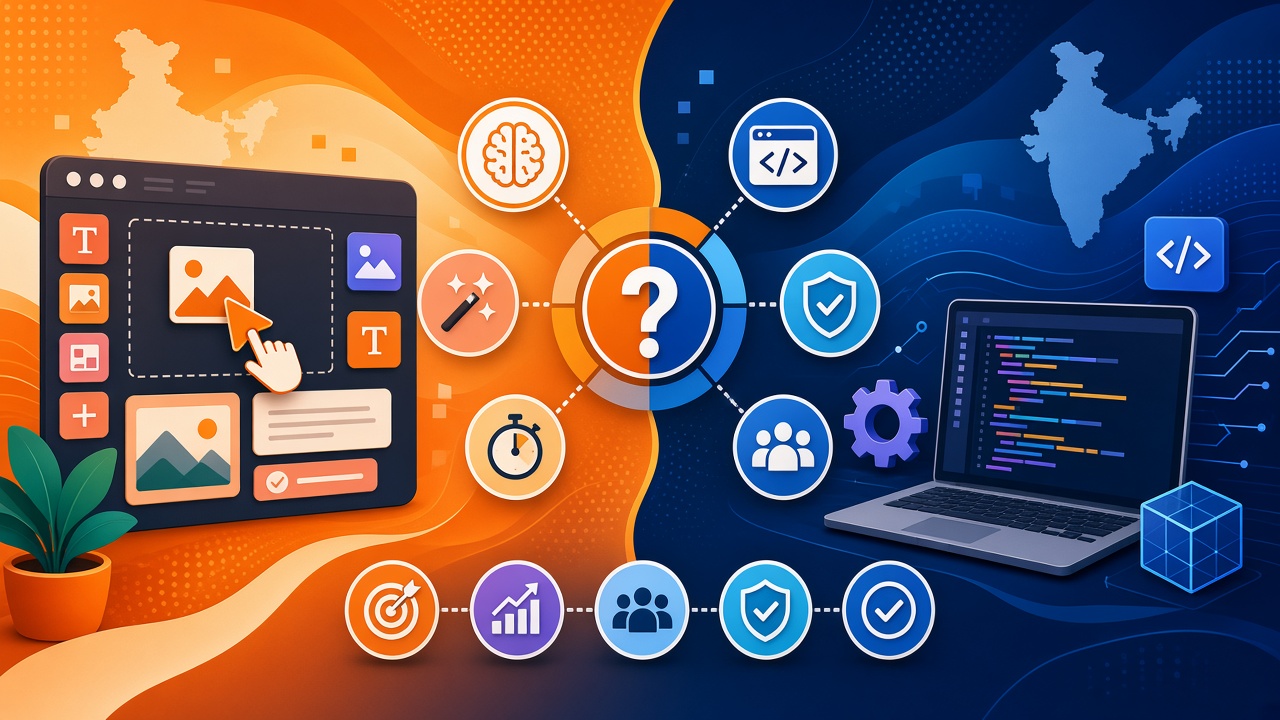 AI Website Builder vs Custom Development in India — When Each Wins